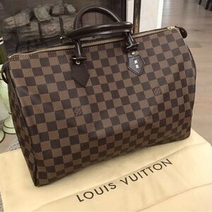 💯Authentic Louis Vuitton Speedy 35 Damier Ebene